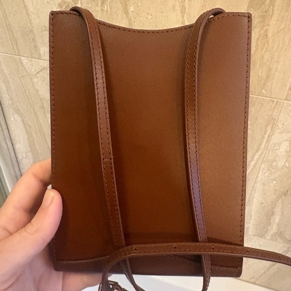 A.P.C. Tan Leather Jamie Neck Crossbody Bag - Picture 6 of 16